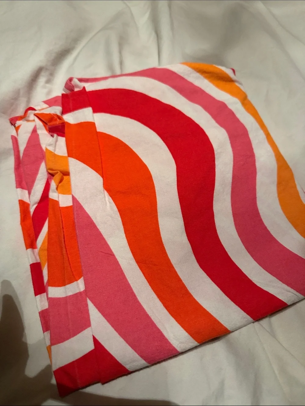Vibrant Pink & Orange Swirl king size pillowcases times six